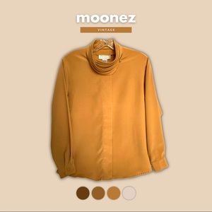 VINTAGE | Mustard Petite Sophisticate Blouse